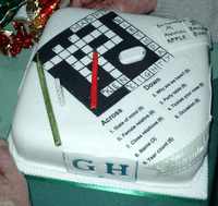 puzzle cakes crossword novelty